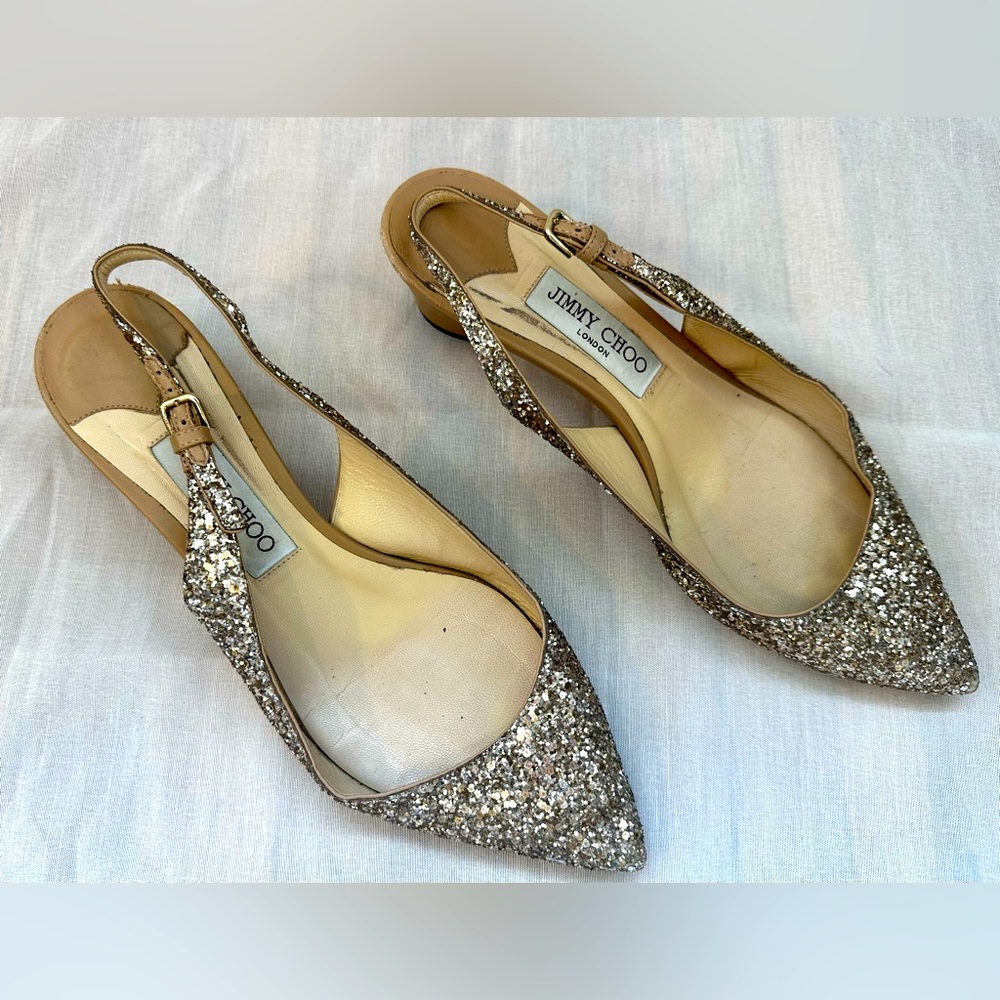 Jimmy Choo Glitter Pumps
